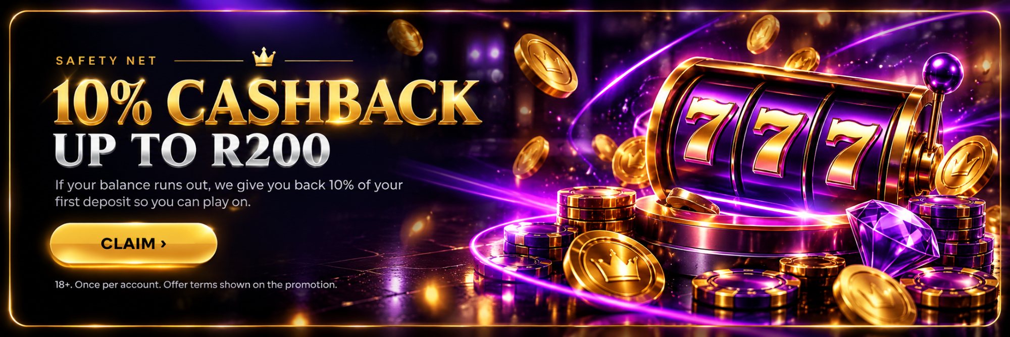 10% cashback, up to R200